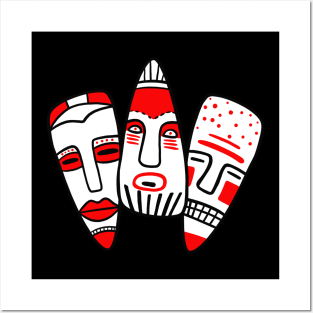 Traditional Ethnic Masks Posters and Art